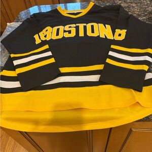Boston Black and Yellow Hockey Jersey